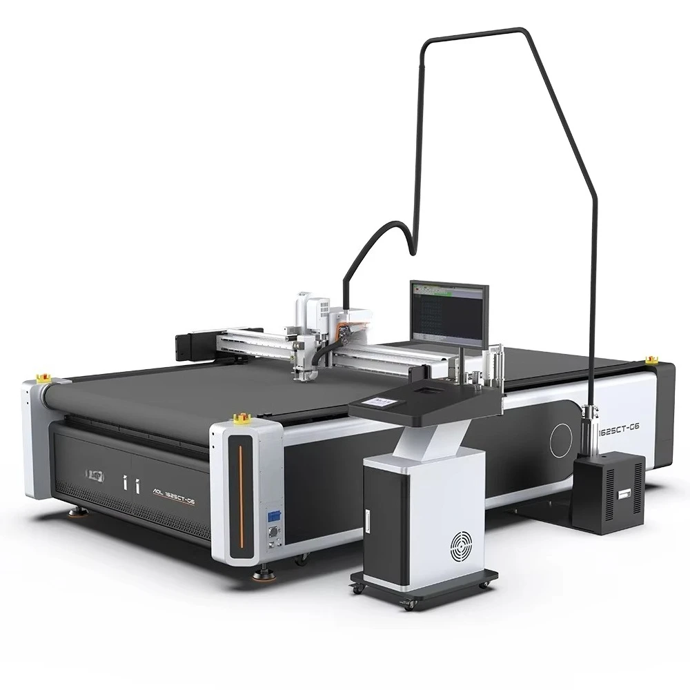 AOL 1625 Model Industrial Automatic Feeding Table Circular Knife Cnc Pvc Synthetic Prepreg Cutting Machines for Fabric