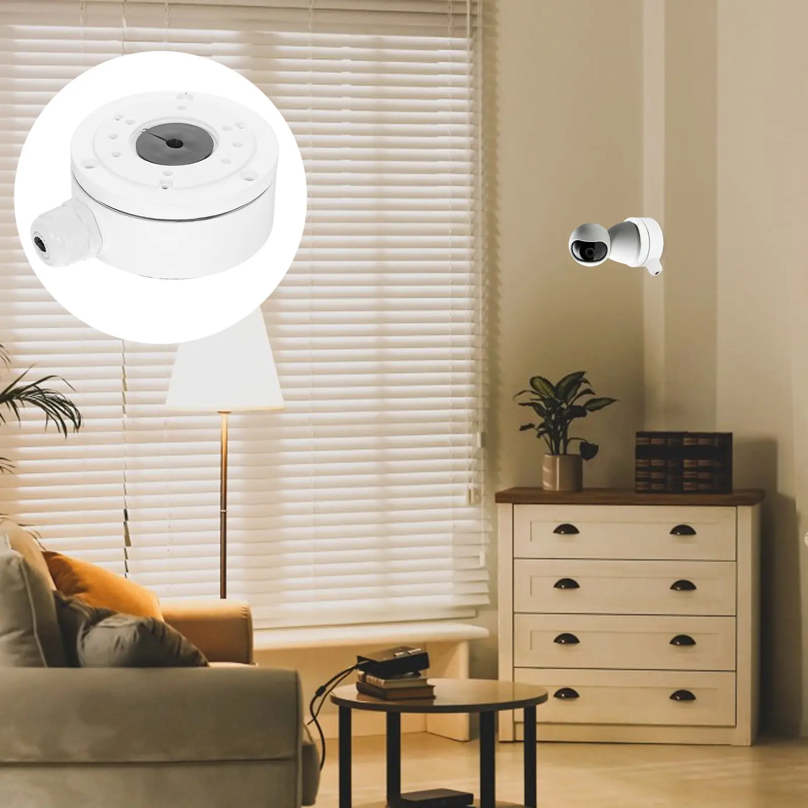 

1pc Ceiling Mount Waterproof Junction For Outdoor Security Cable Management Box Wire Cover Outdoor Electrical Box