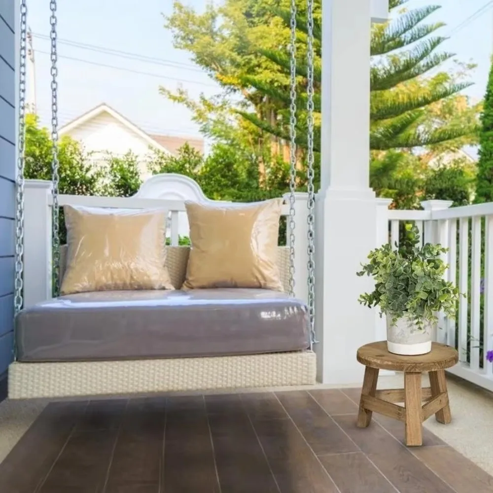 رف بونساي حديث مقعد خشبي صغير مستدير صغير الحجم حامل نبات عصاري ​ حامل قاعدة وعاء الزهور لديكور حديقة المنزل ​