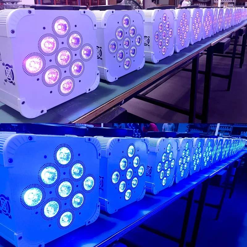 Envío Gratis RGBWA UV 6 en 1 LED Par luz etapa 9*18W Uplight alimentado por batería inalámbrico DMX y aplicación IR remoto par uplight