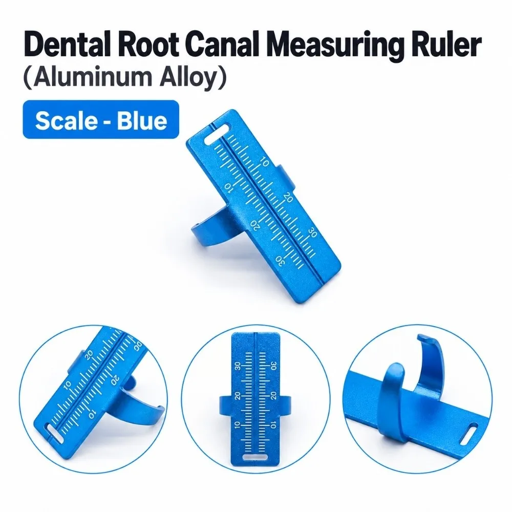 Aluminium Alloy Endo Gauge Finger Ruler Colorful Root Canal Measuring Dental Instruments Ring Finger Ring Design