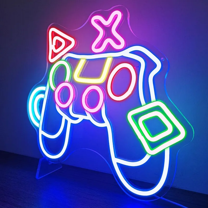 Letrero de neón para Gamer, controlador de juego regulable, decoración de pared Led en forma de juego, luz Led para Gamer, habitación, dormitorio, Gaming, Teen Boy