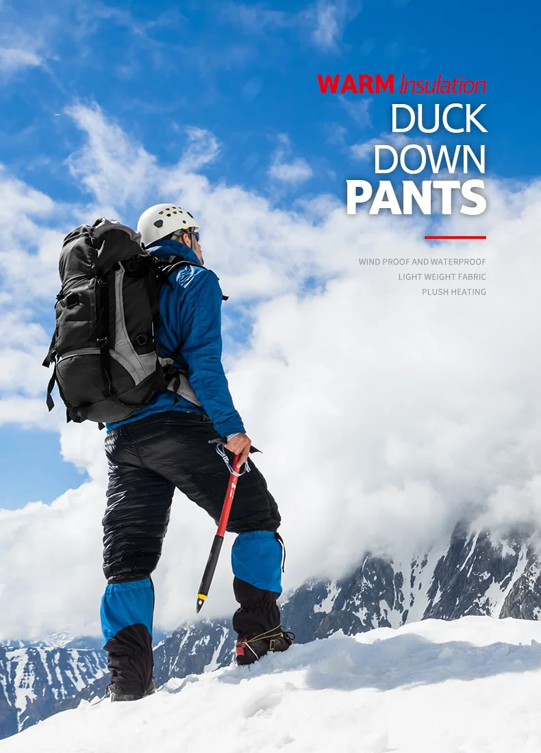 Description Picture 2 of itemNaturehike Duck Down Pants Men's Women's Puffy Pants Winter Warm Outdoor Men Women Ski Snow Pants Camping Hiking Thermal Pants