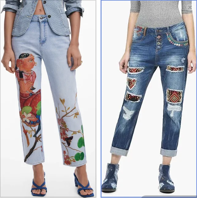 Foreign trade original single Spanish new embroidery fashion slim jeans
