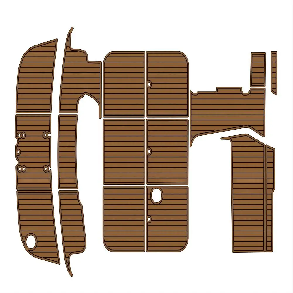 for 1994-1999 SeaRay Sundancer 370 Swim Platform Cockpit Pad Boat EVA Foam Teak Floor SeaDek Gatorstep Style Floor Self Adhesive