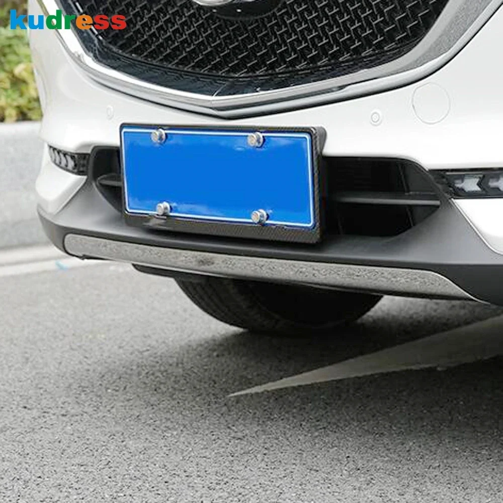 Front Bottom Bumper Cover Trim For Mazda CX-5 CX5 KF 2017-2021 CX-8 2017-2024 Steel Car Head Grille Boot Lip Strip Accessories