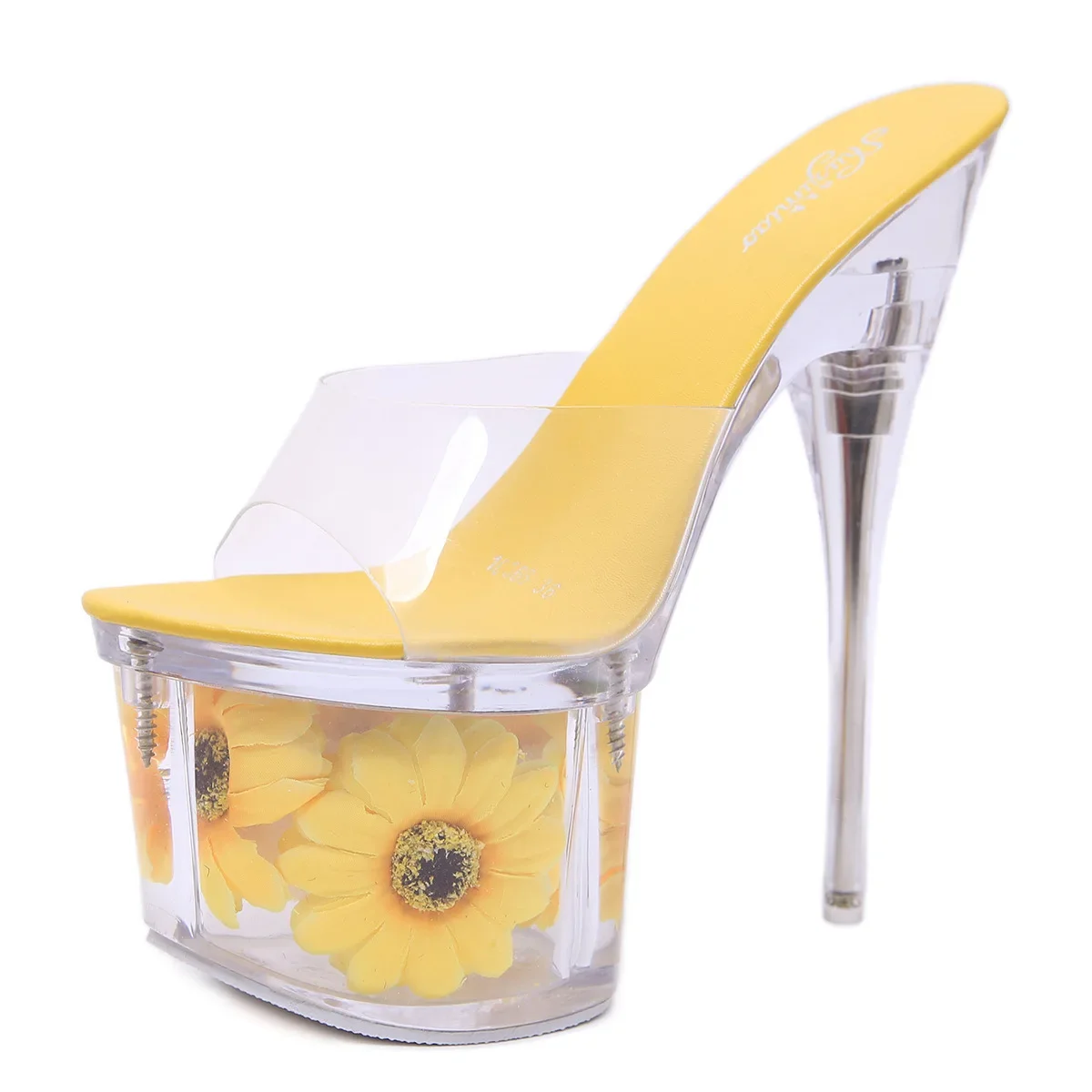 Thick Heels New Model Shoes Super High Heels Nine Roses Platform Sandals Transparent Crystal Shoes 10367 Series 17.5cm