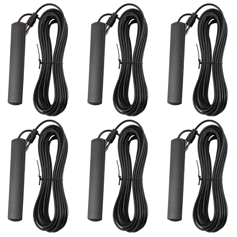 6X ANT-309 Car Radio Antenna - Universal Car FM Radio Antenna Patch Black Radio Antenna 85-112MHZ 5M Cable