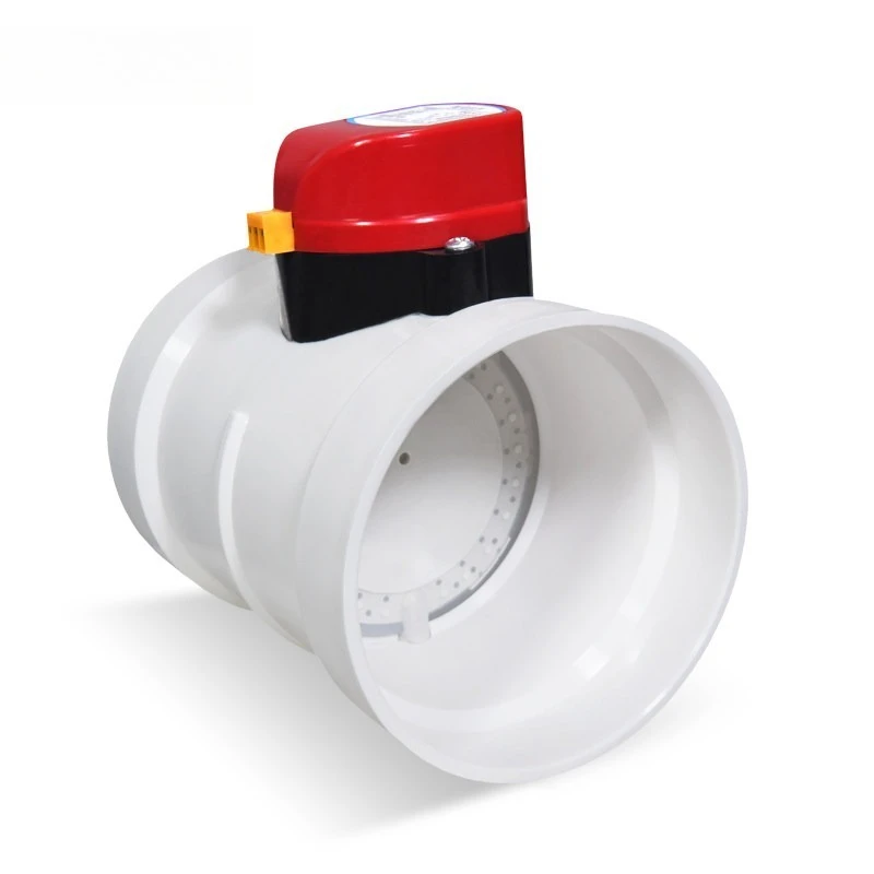 PVC PP Electric Air Tight Damper Silicone Seal Round Air Volume Regulating Valve Ventilation Pipe Motorized Butterfly Valve