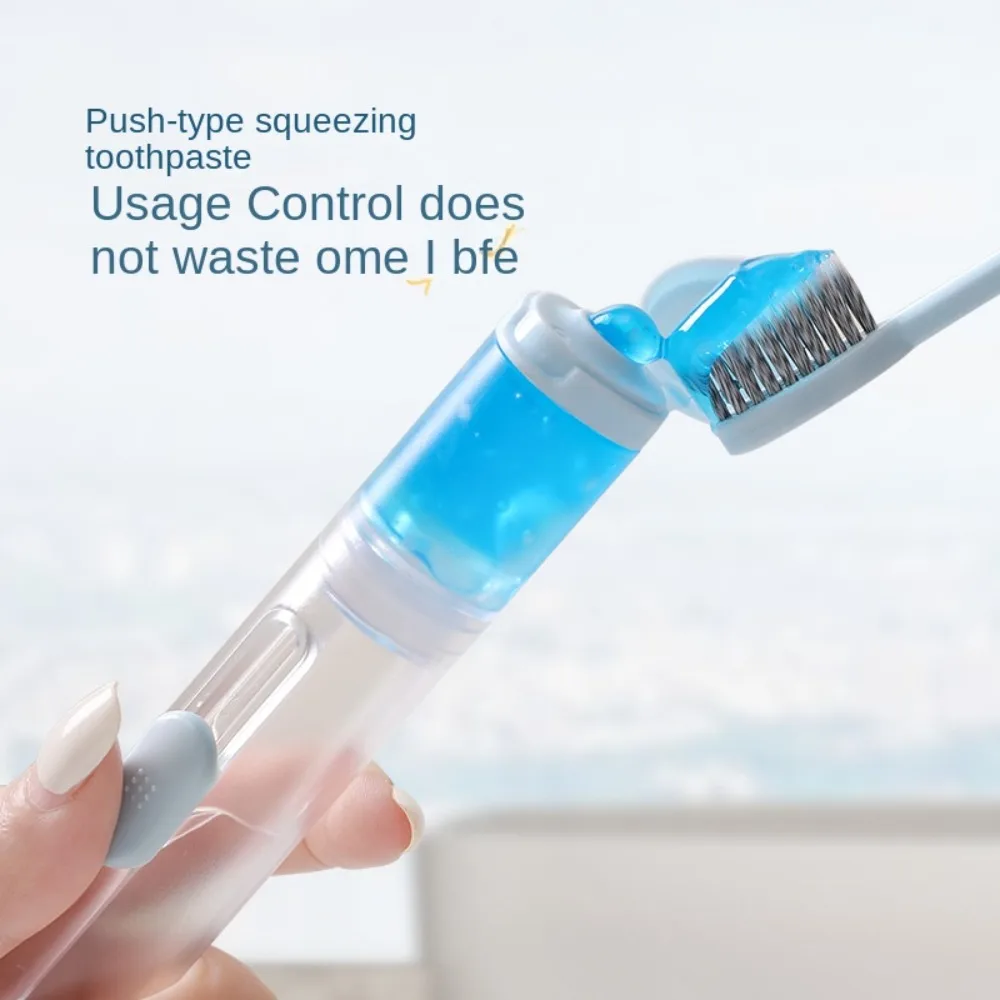 فرشاة أسنان محمولة جديدة قابلة للطي مجموعة فرشاة أسنان ناعمة إبداعية معجون أسنان صحي للسفر