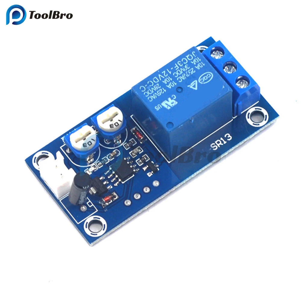 12V Vibration Sensor Module Shock Sensor Relay Switch Adjustable Sensitivity Time Delay Relay Timer Relay