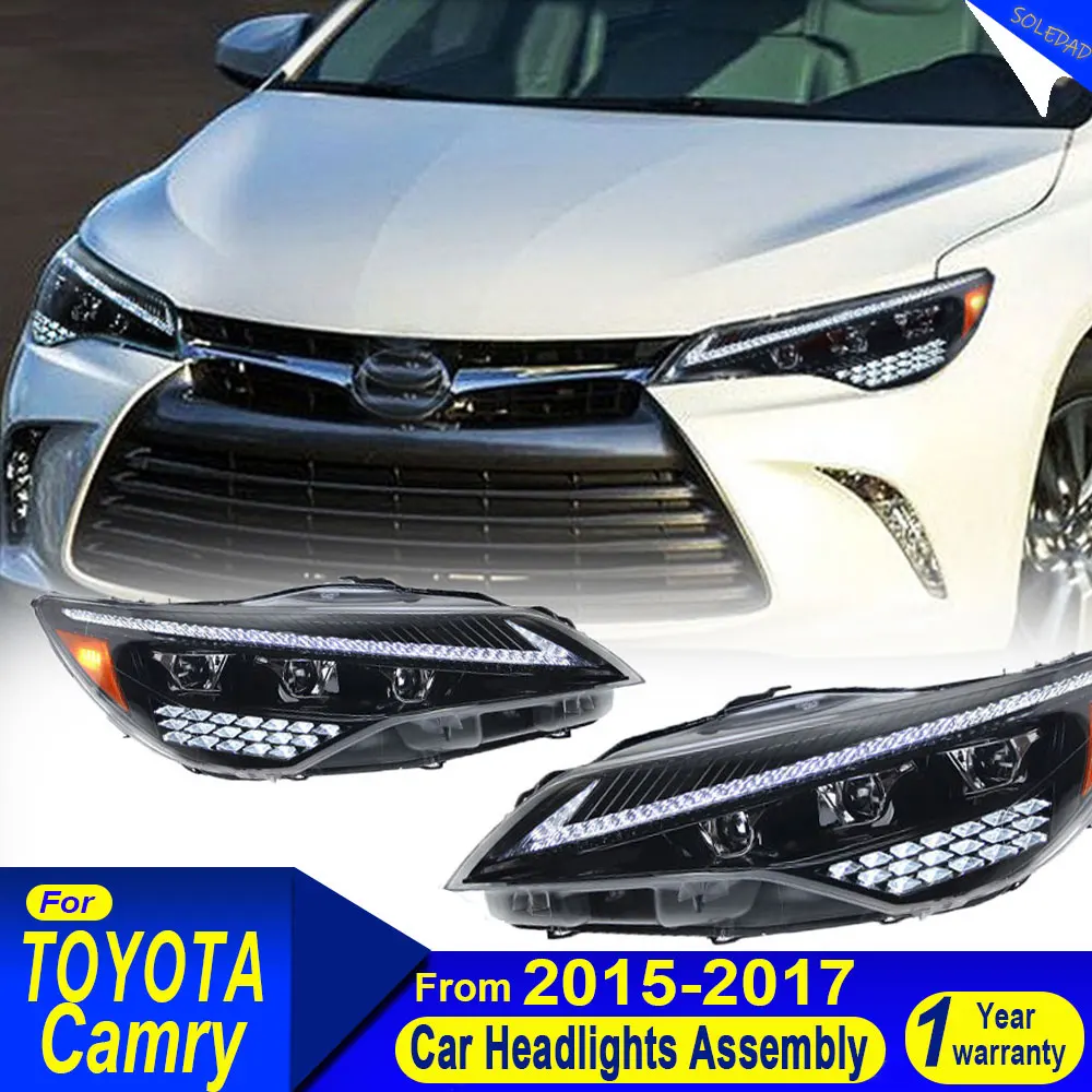 Car LED Headlights for Toyota Camry 2015 2016 2017 DRL Start  Animation Car Front Lamps Assembly Lighting System