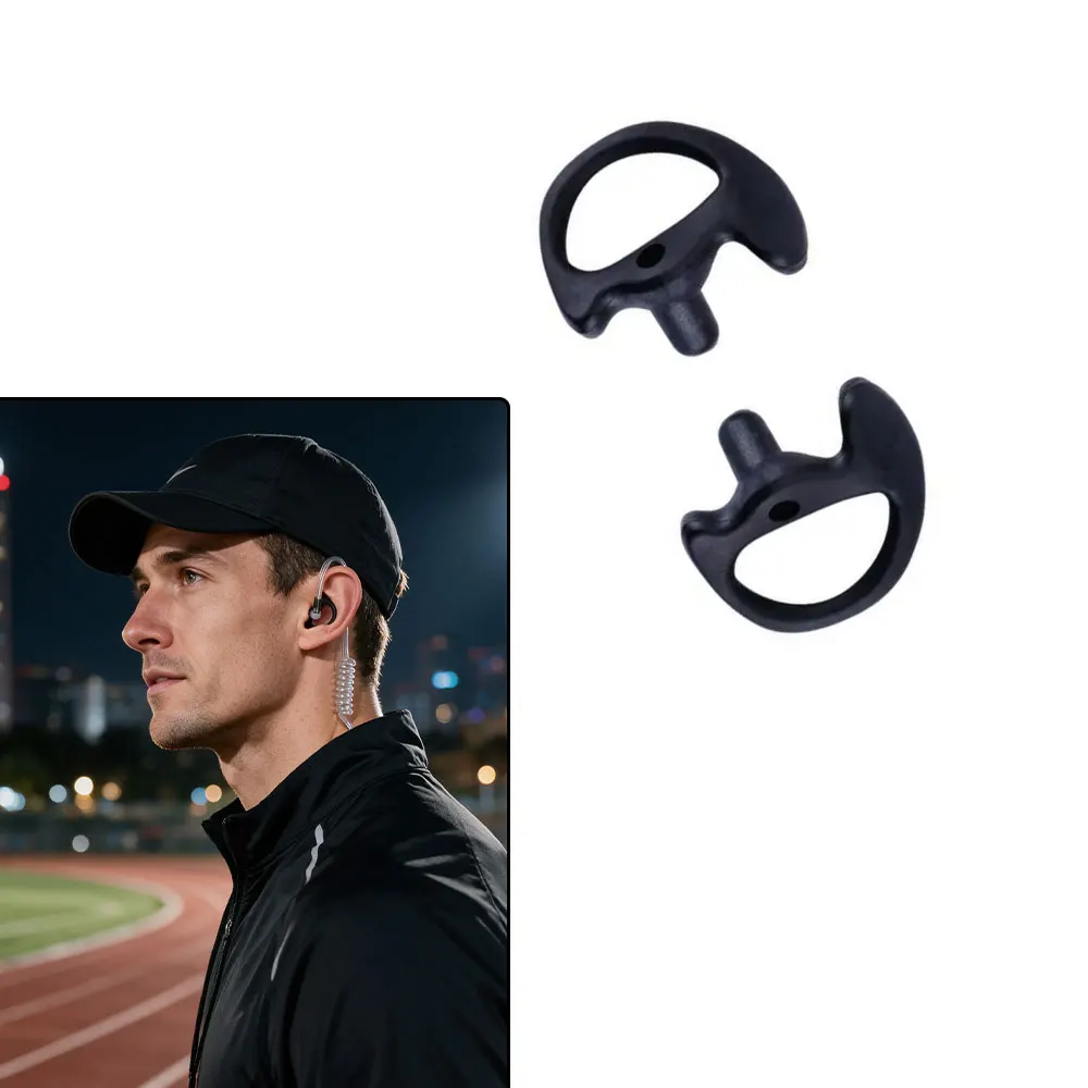2Pcs Ear Molds Soft 2-Way Radio Earmold Replacing Earpiece Insert for Acoustic Coil Tube audio kits Headphone Accessories