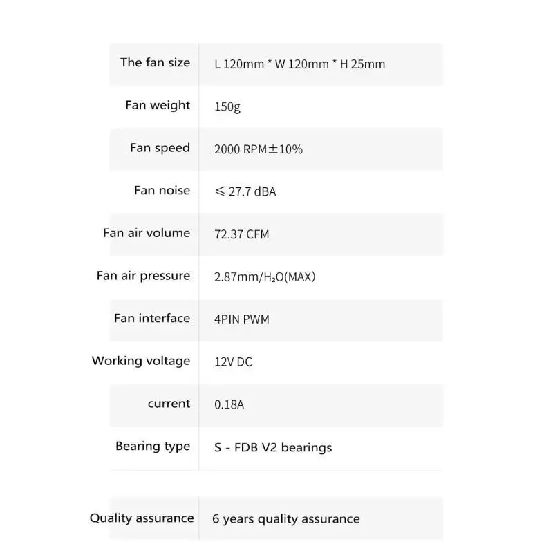 652F CPU Cooling Fan Low Noise Computer Processor Cooling Radiator Easy Installation for 1700 Various Motherboards