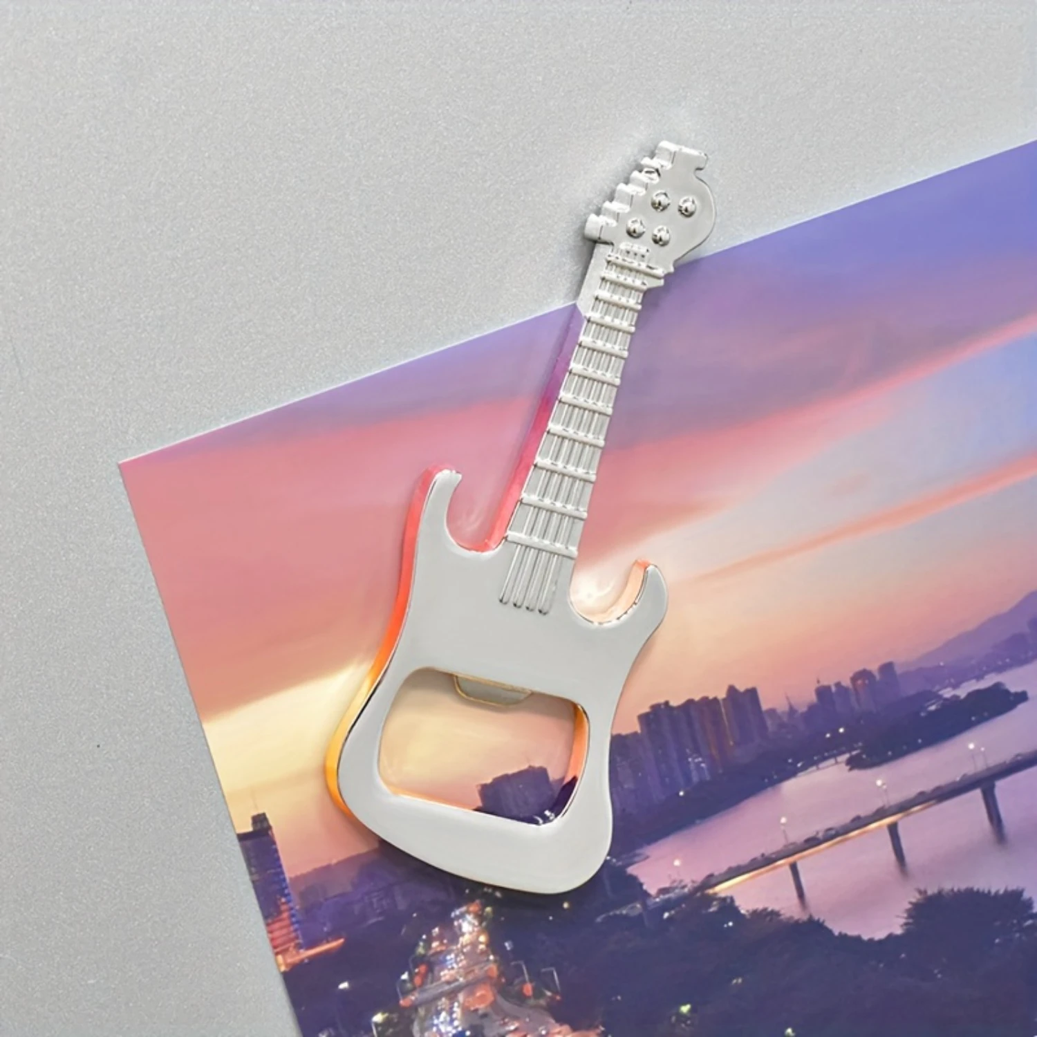 Guitar-Shaped Metal Beer Bottle Opener - Creative & Unique Wine Accessory