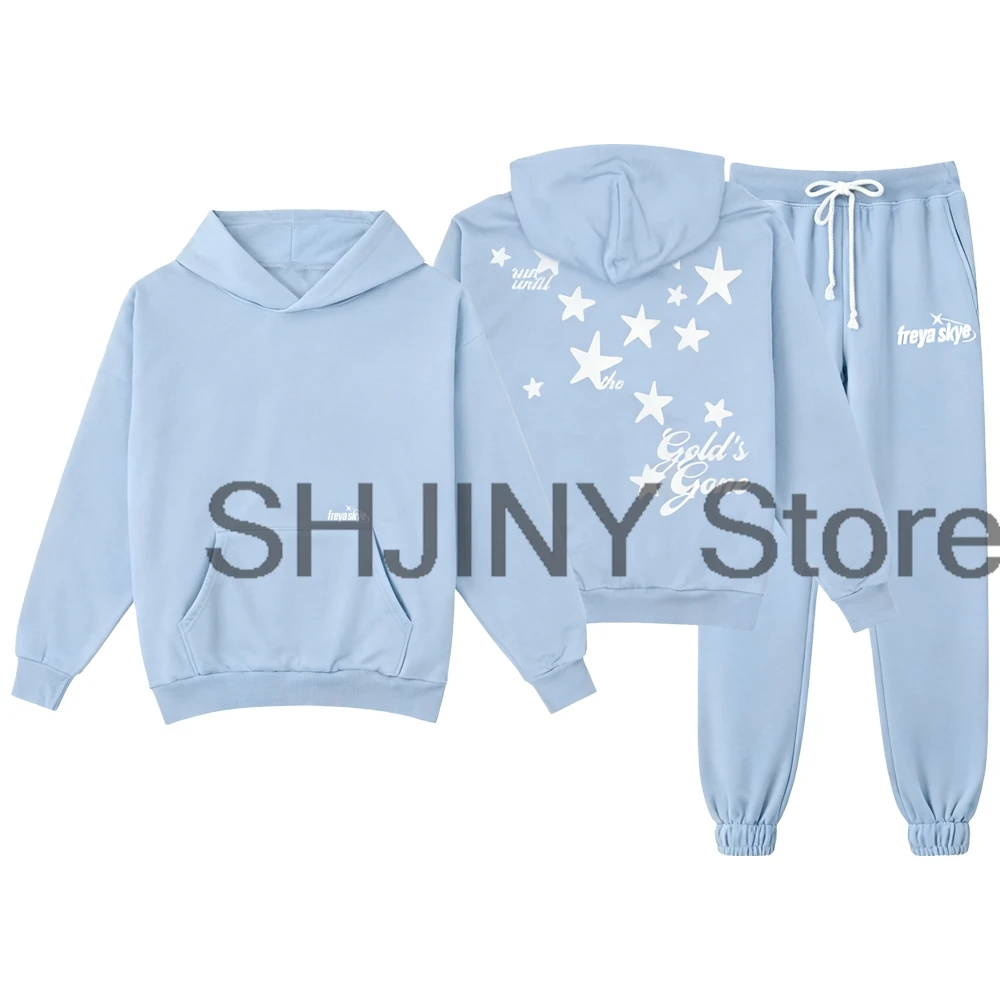 

Freya Skye Gold's Gone Merch Hoodie Jogger Pants Two Piece Set Sweatshirts+Sweatpants Men Women Outfit Sets