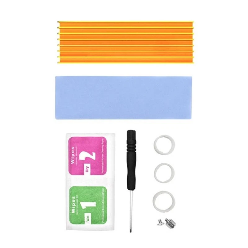 N3UC Hard Drive Heat Sink Aluminum 70x22x6mm 2280 NVME SSD PCIE Heatsink Radiator Thermal Cooling Vest Set