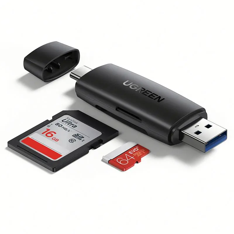 UGREEN SD Card Reader USB 3.0 USB C Memory Card Reader OTG Card Adapter for SD Micro SD SDHC SDXC MMC