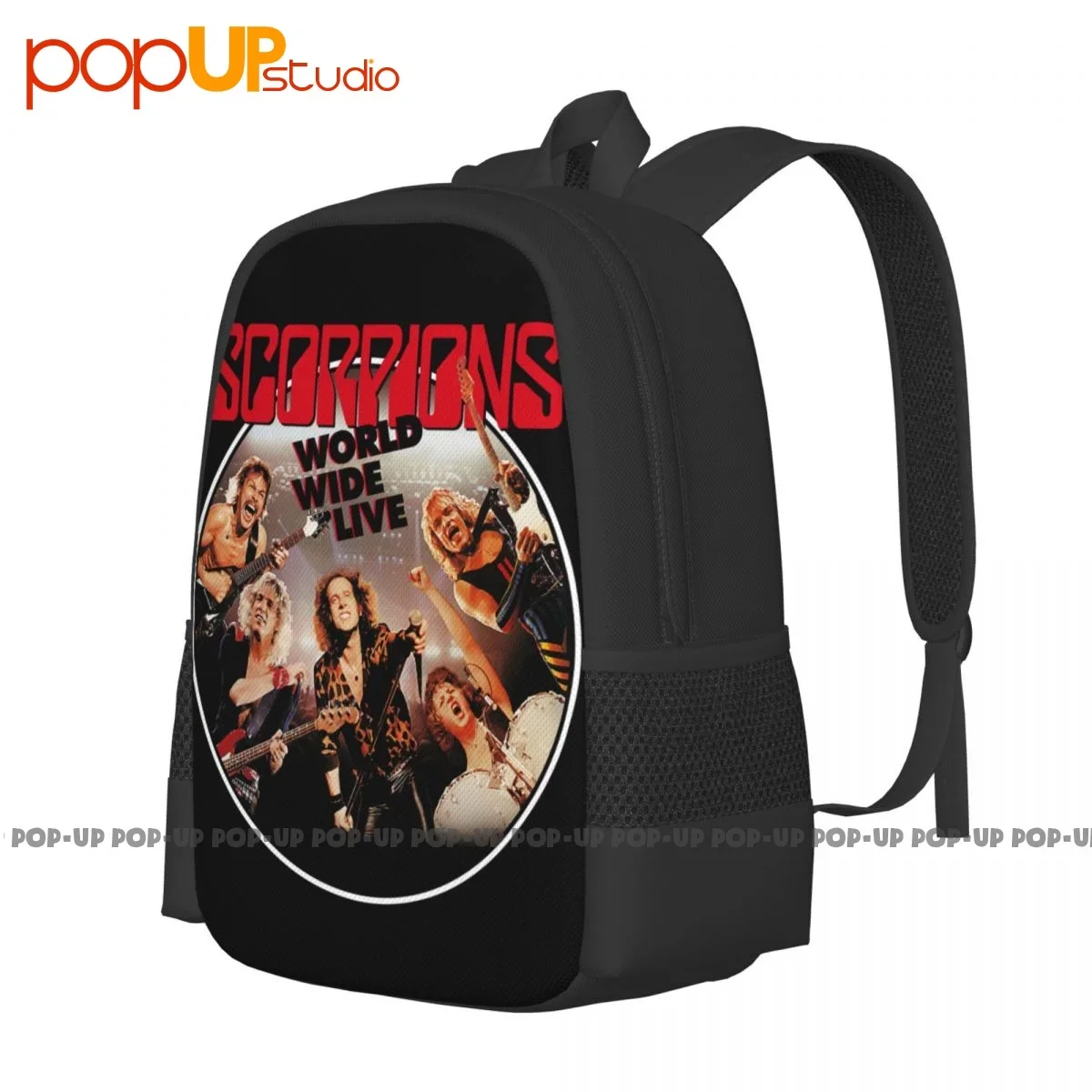 Scorpions World Wide Live Black Band Concert Backpack Large Capacity Cute Art Print Storage Bag School Sport Bag