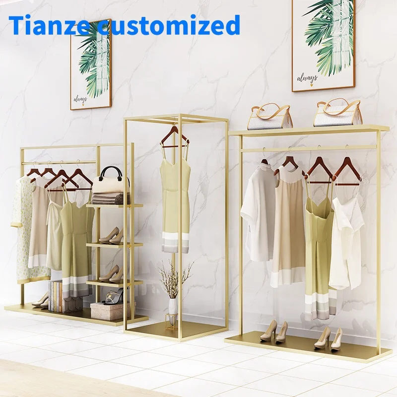 

（customized）Metal Clothes Display Racks Wall Mounted Garment Rack Display Clothes Clothes Rack Sale