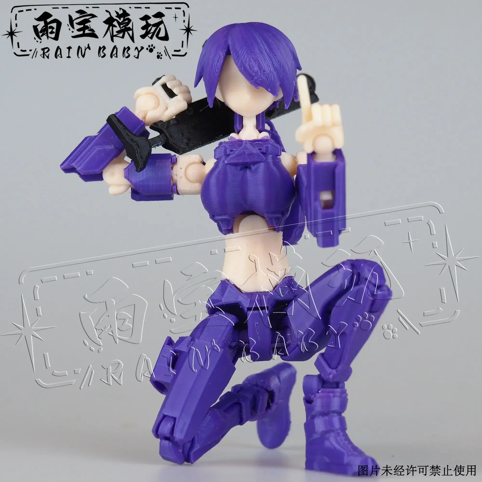 Female Two heads 3D Printed Mannequin Multi-Jointed Movable Robot 2.0 Toys Dummy 13 Figures Toys for Kids & Adults Gifts