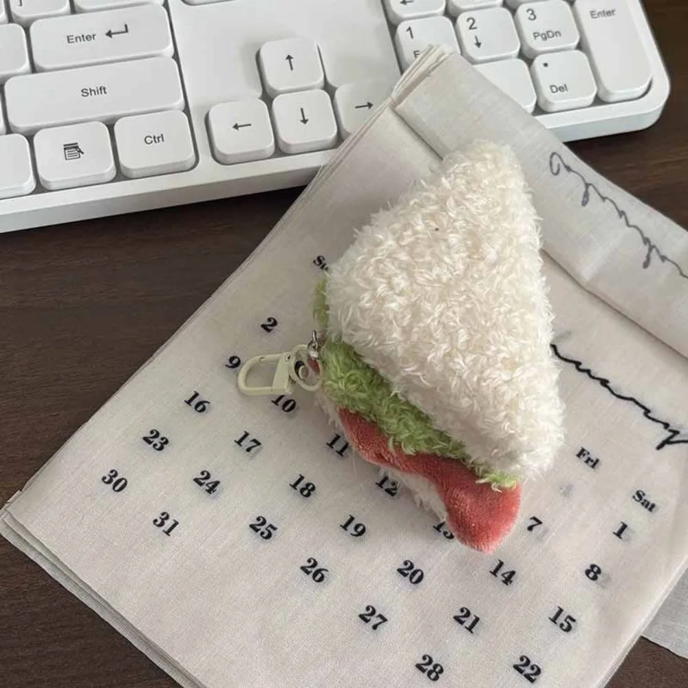 

Hamburger Simulation Food Plush Keychain Stereoscopic Creative Sandwich Cake Key Hanger Pendant Backpack Pendant Bag Decoration
