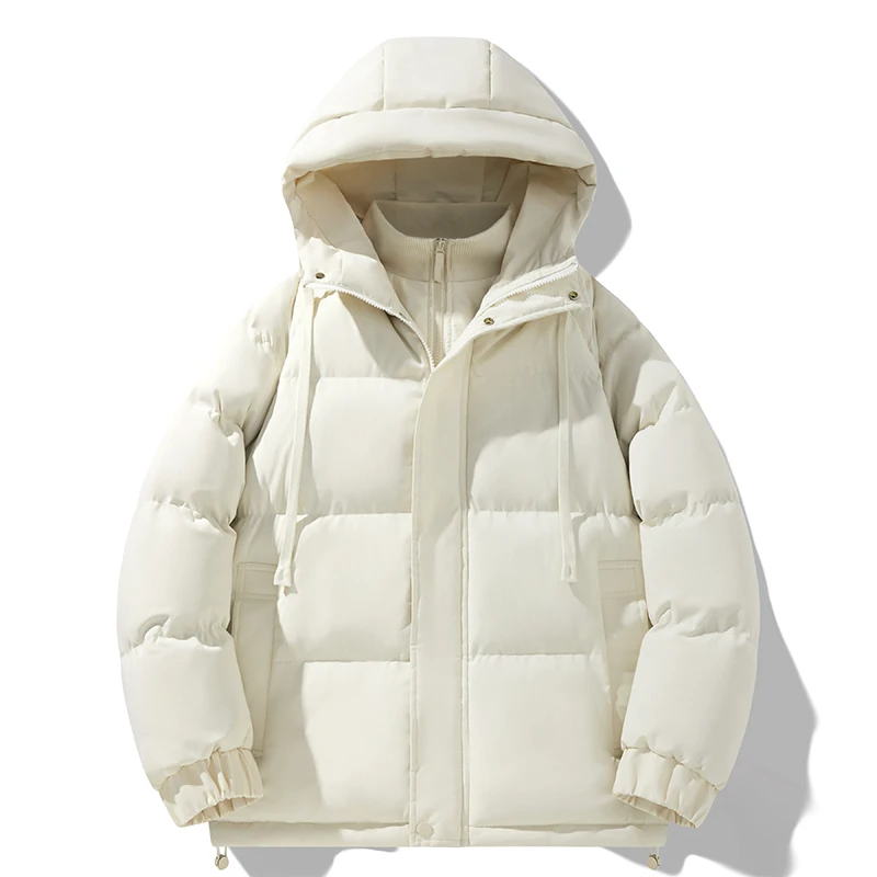 New Style Winter Warm Men Parkas Coats Solid Color Casual All-match Male Clothes Fashion Comfortable Outerwear Outdoor Windproof