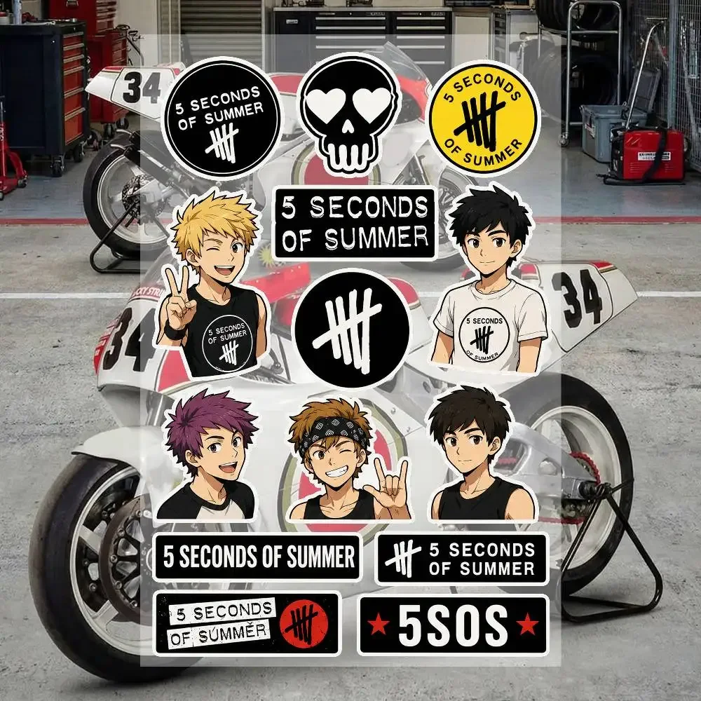 

5 S--S-econdS- Of S-ummer Stickers Waterproof Vinyl Decals For Motorcycle Cars Bicycles Skateboards Laptop Phone Case