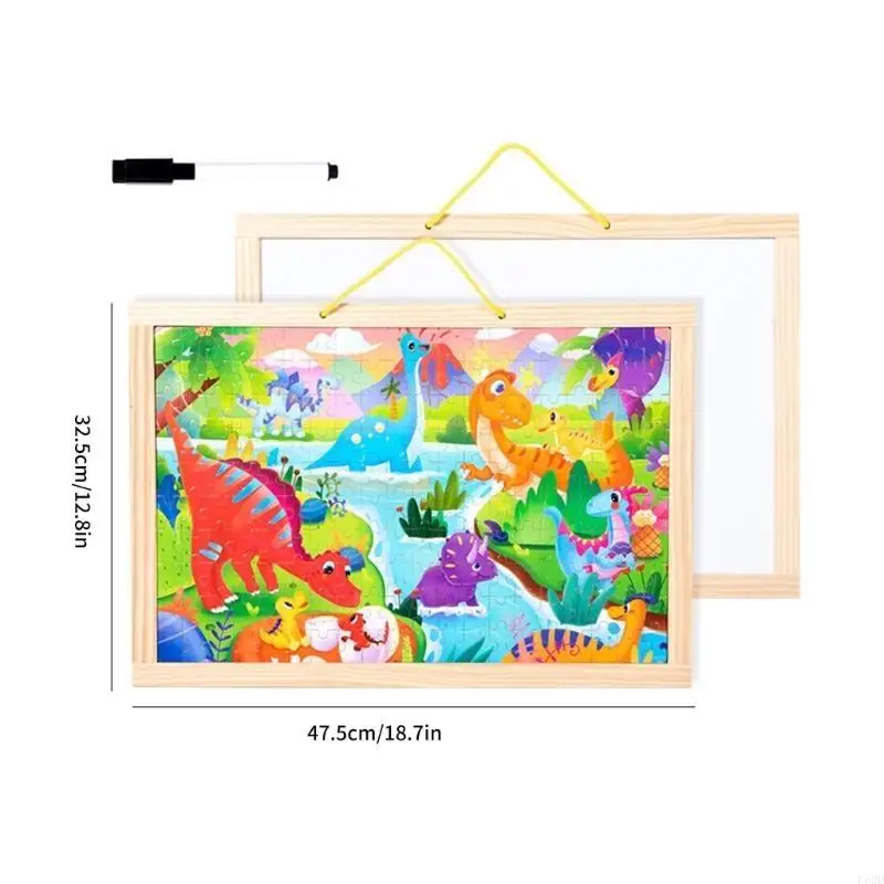 F62D Wooden Puzzle Toy for Children Cartoon Temat Gra planszowa Edukacyjna Puzzle Rewell Puzzle Preschooler Kids Favor