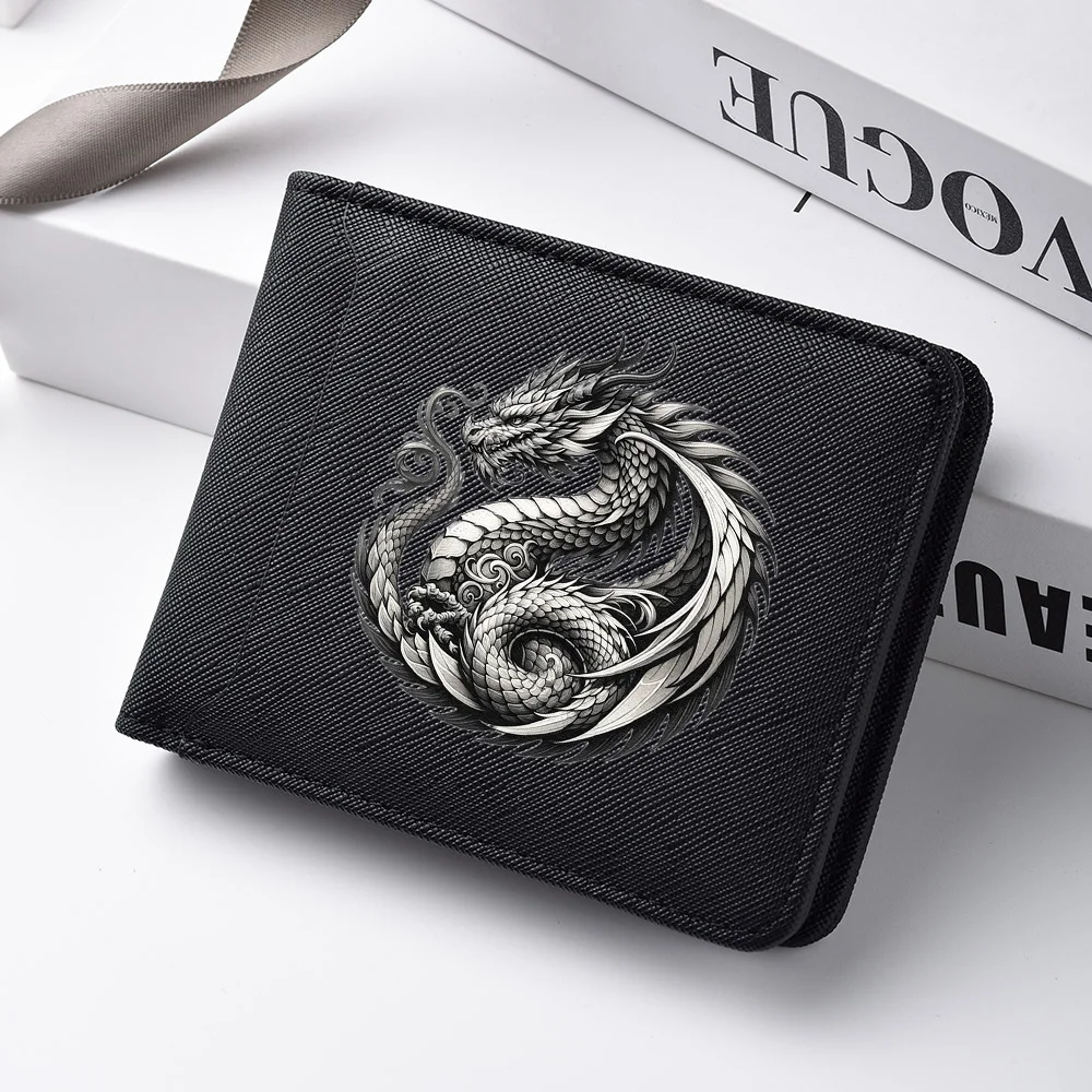 New Men's Large Capacity PU Leather Wallet Slim Multi-Card Slot Short Wallet Youth Fashion Compact Organizing Money Holder