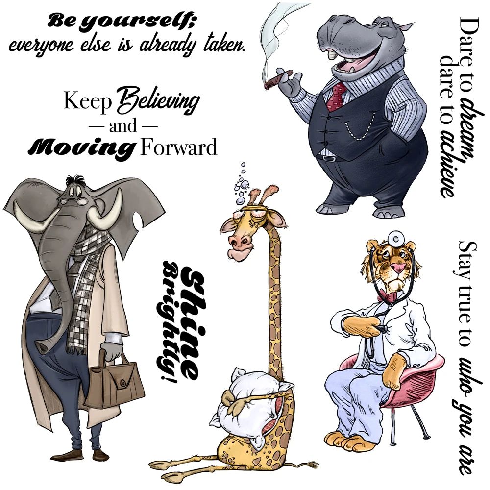 

Mangocraft мультфильм рабочие животные прозрачный штамп DIY принадлежности для скрапбукинга силиконовый штамп для изготовления карт альбомы ремесла Декор