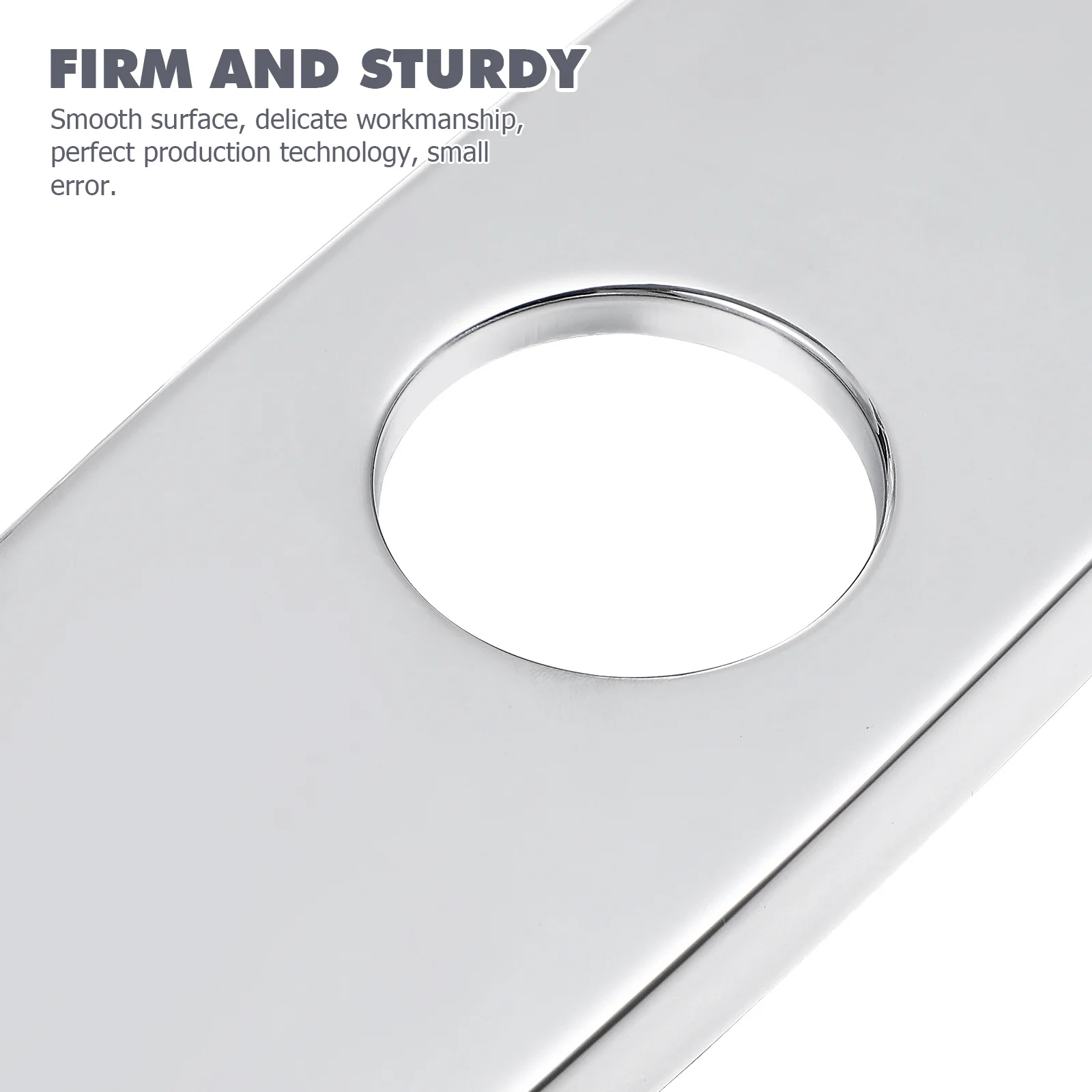 

8 Inch Faucet Deck Plate Round Corner For Single Hole Kitchen Sink Cover Tap Escutcheon Stainless Steel Fit Most Countertop