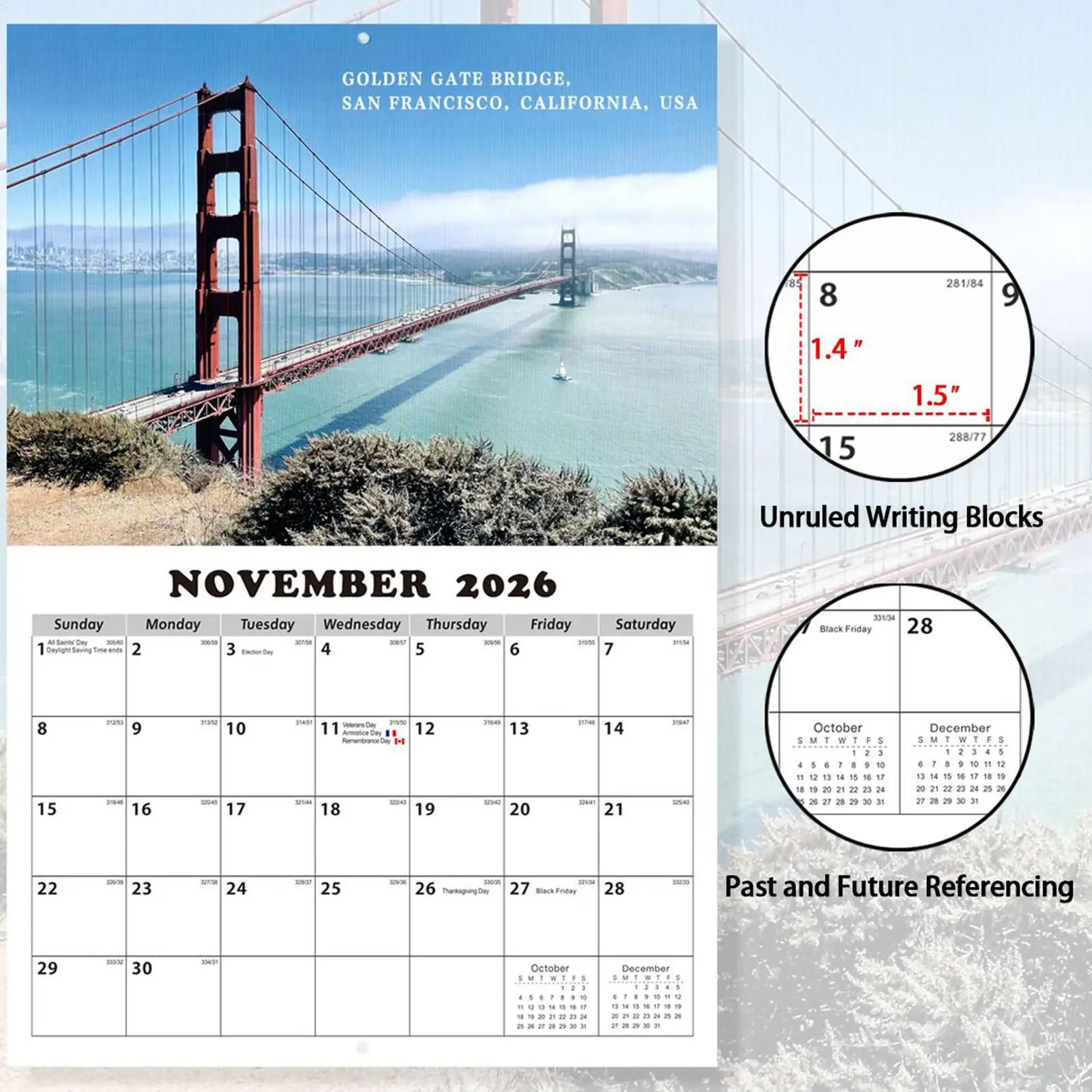 

Календарь с мировыми пейзажами на 2026 год, различные регионы, настенный календарь на 12 месяцев, пейзажный календарь для домашнего офиса, школьное планирование, расписание
