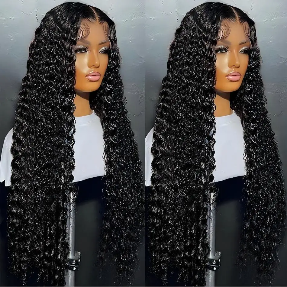 

13X6 Deep Wave Hd Lace Frontal Wigs Curly Brazilian 13X4 250 Density Water Wave Lace Front Human Hair Wigs For Women 30 32 Inch