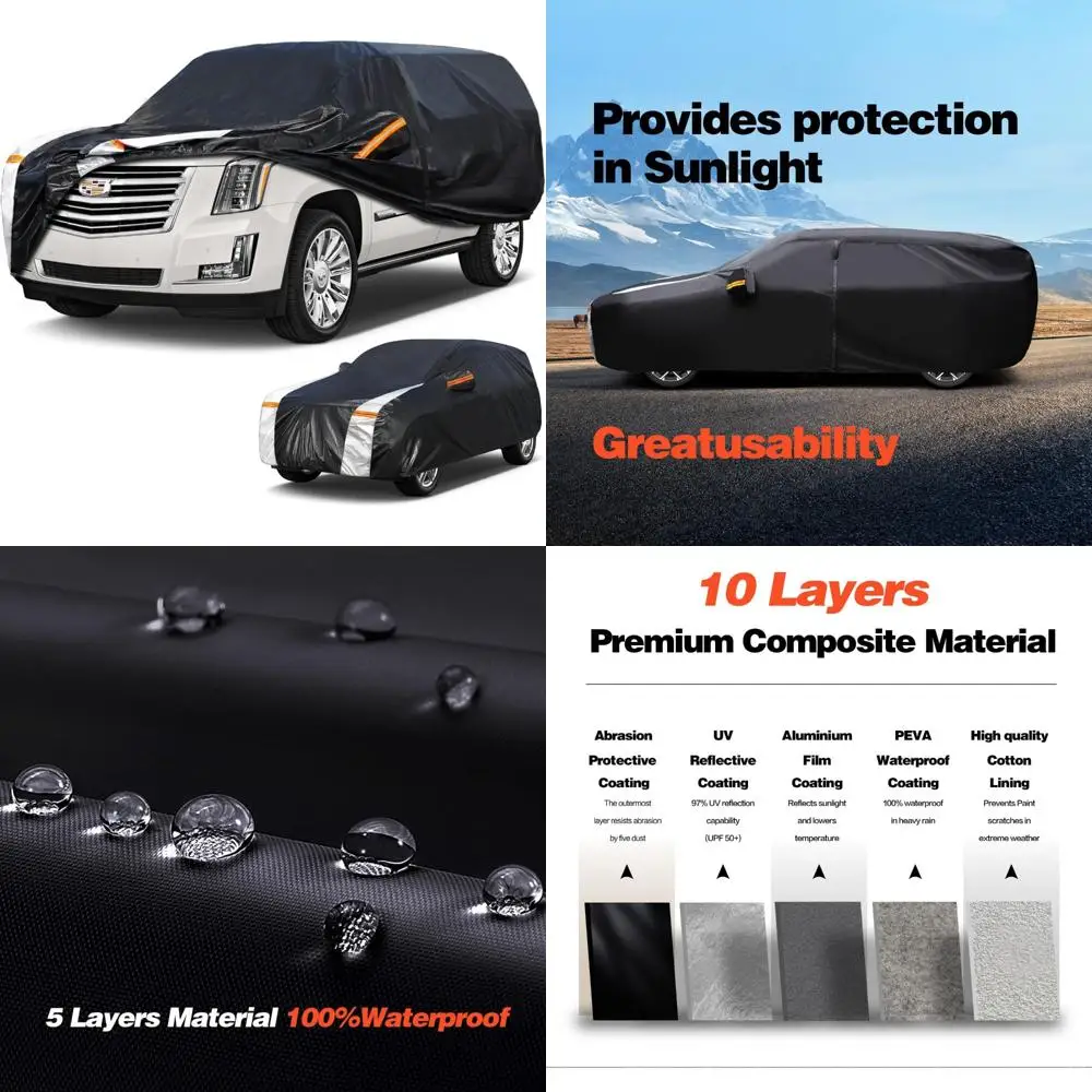

Waterproof Heavy Duty SUV Car Cover All Weather Outdoor Protection Rain Sun Wind UV for Full Exterior
