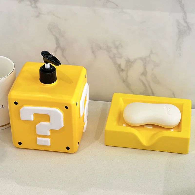 Question Mark Soap Dish Drain Tray Soap Container Home Decor Lotion Dispenser Bottle Travel Essentials Bathroom Accessories