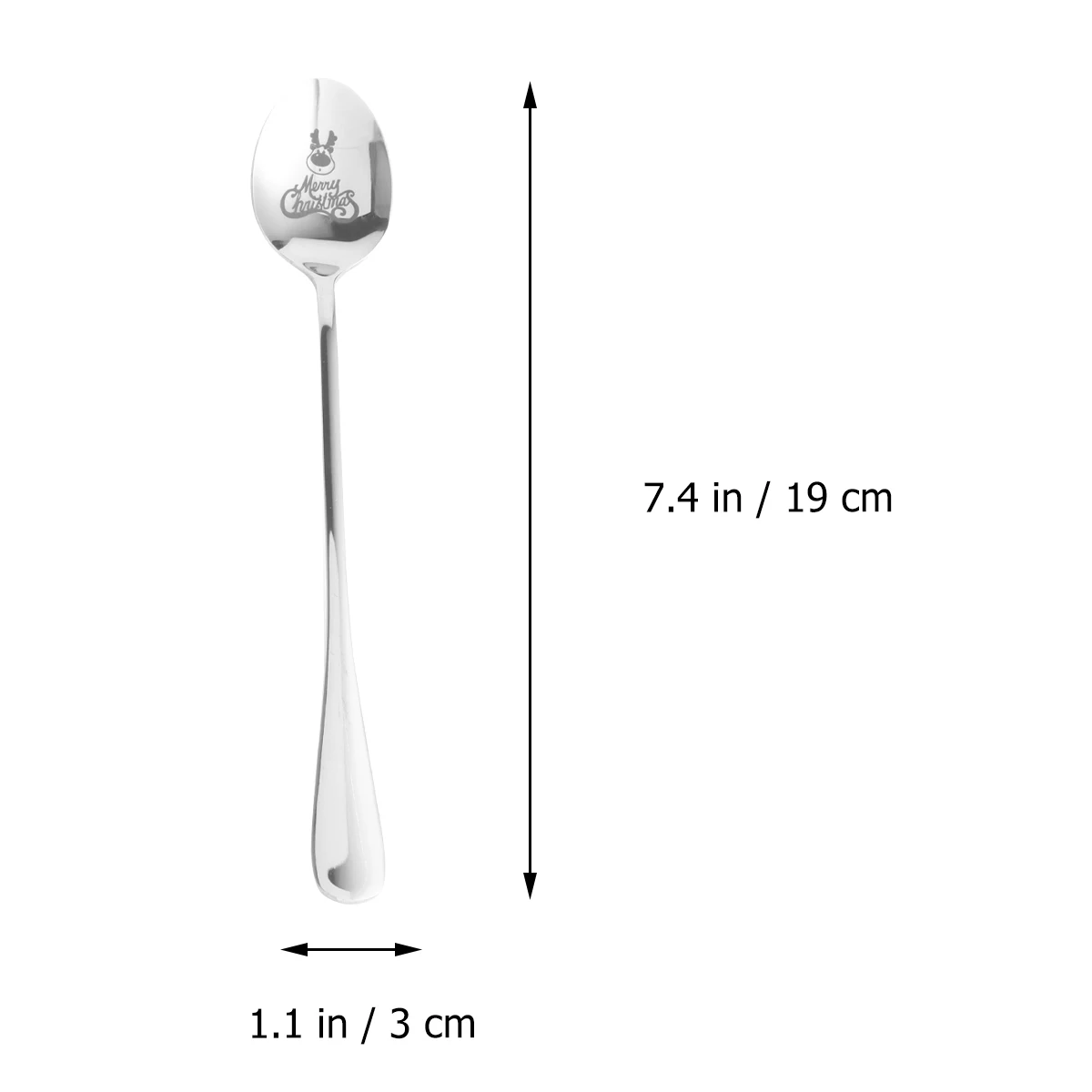 

2Pcs StainlessSteelScoopDurableKitchenUtensilCreativeFlatwareChristmasThemePorridgeSoupStews ServingFamilyRestaurants