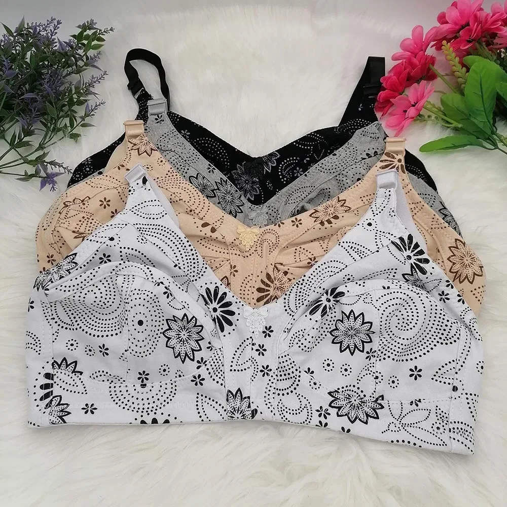 Unique Full coverage D E F cup bras Plus Size Bra 44D-54F No rims Wireless bras for women push up MOM unlined sexy lingerie C30