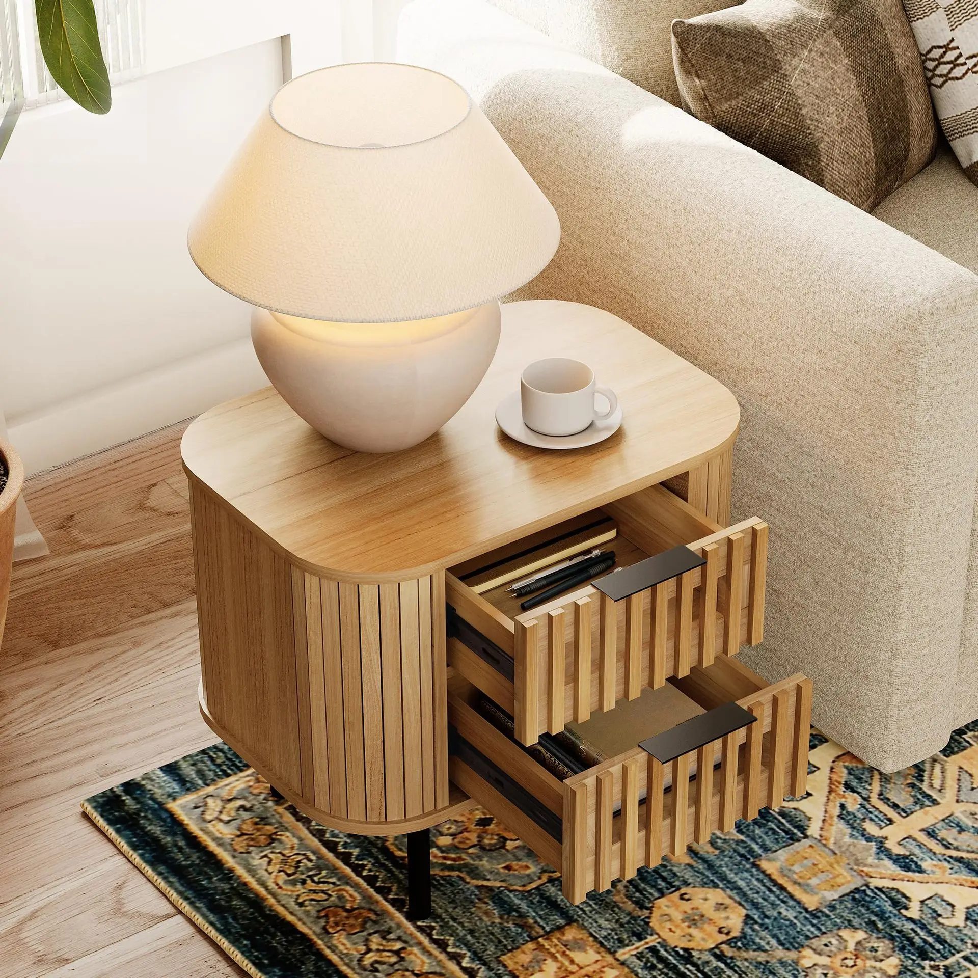 Bedside storage, bedroom storage, simple household small rack