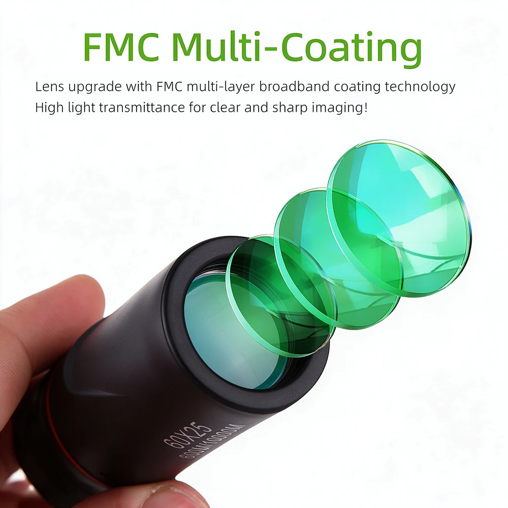 2000X25 High Power Monocular Telescope Portable Mini Pocket Portable Scope For Outdoor Hunting Concert Birdwatching