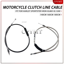 fit For Harley Sportster Iron 883 XL 1200 Forty Eight Seventy Two Black/Silver 140cm/ 160cm/180cm Motorcycle Clutch Line Cable