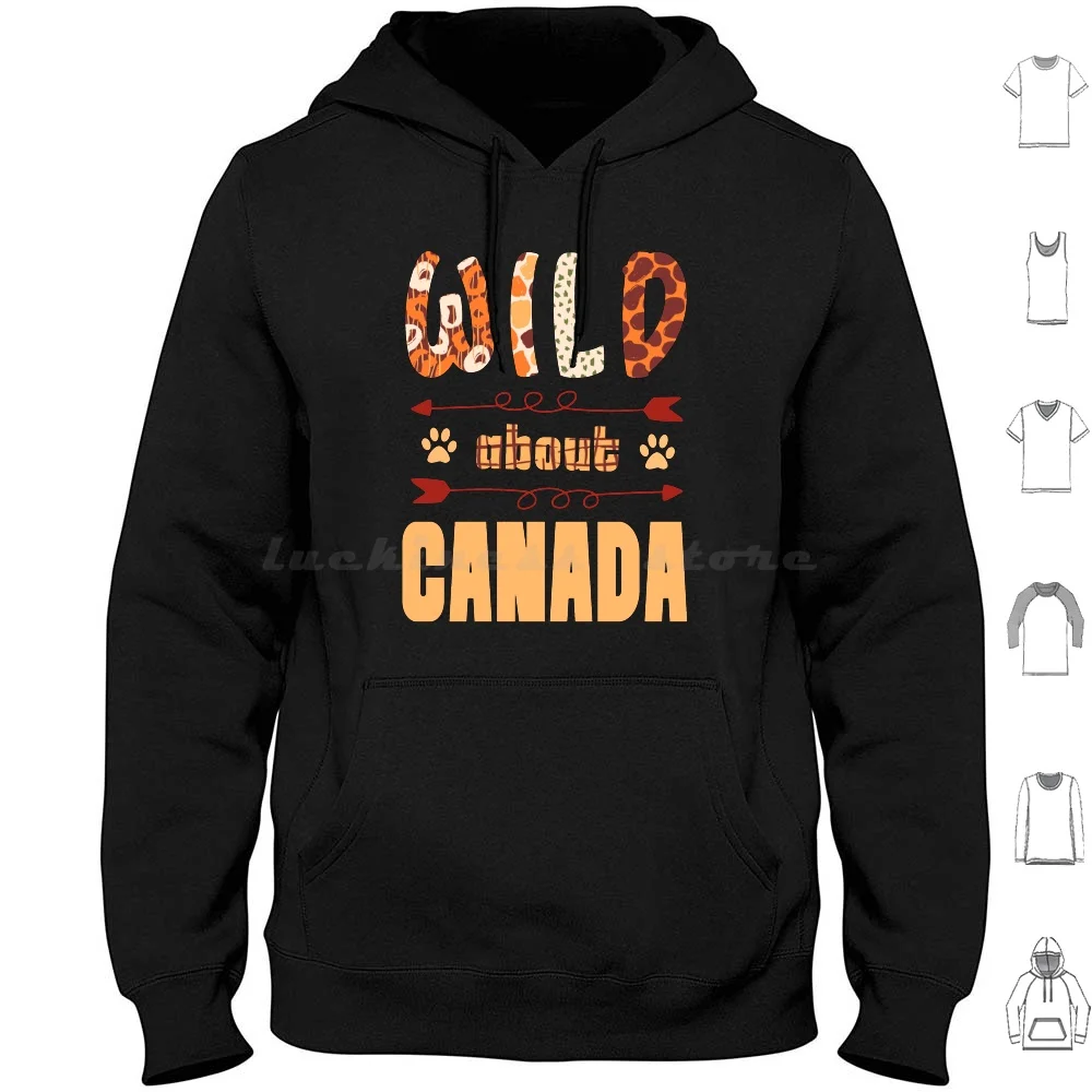 Wild About Canada Arrows Paw Print Animal Pattern Tshirt Hoodies Long Sleeve Wild About Canada Arrows Paw Animal