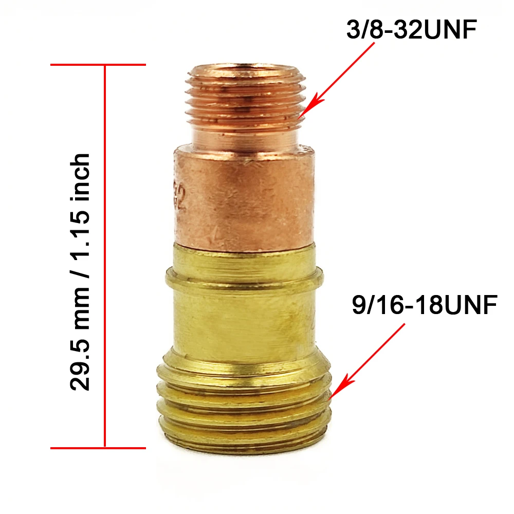 4/8Pcs 1,0/1,6/2,4/3,2mm WIG Gas Objektiv Spannzange Körper 17GL040 17GL116 17GL332 17GL18 Für WIG WP17 18 26 Schweißen Taschenlampe Zubehör – Detail 6