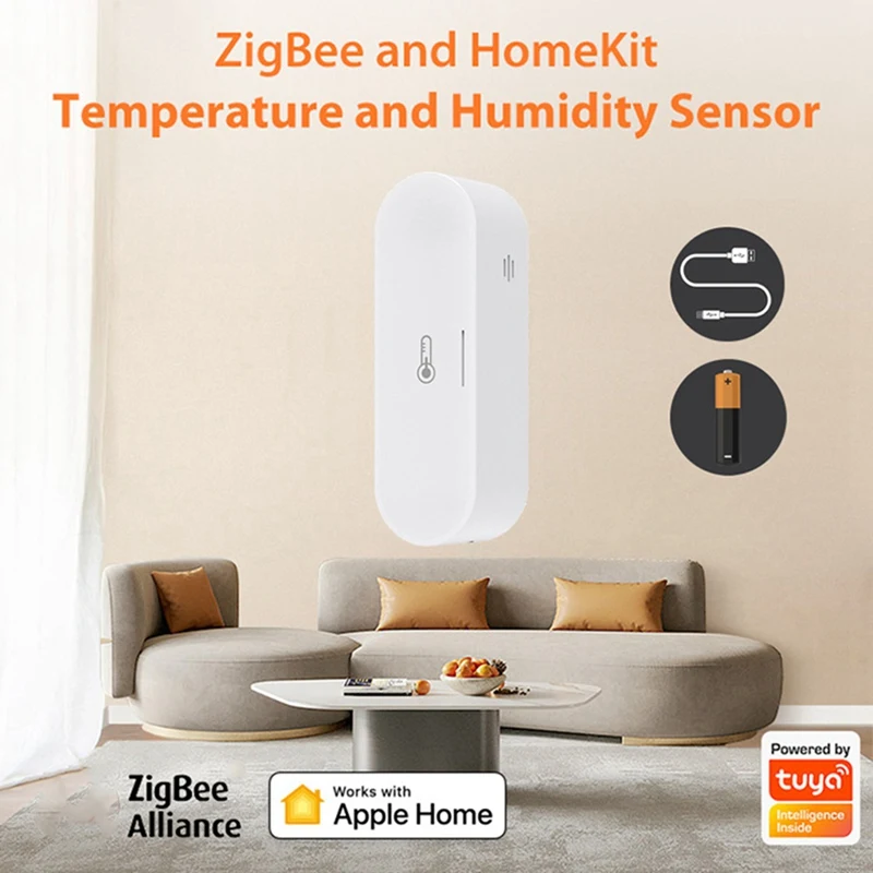 Smart Temperature Humidity Monitor Smart Thermometer And Hygrometer Home Kit Voice Control Support And TUYA APP