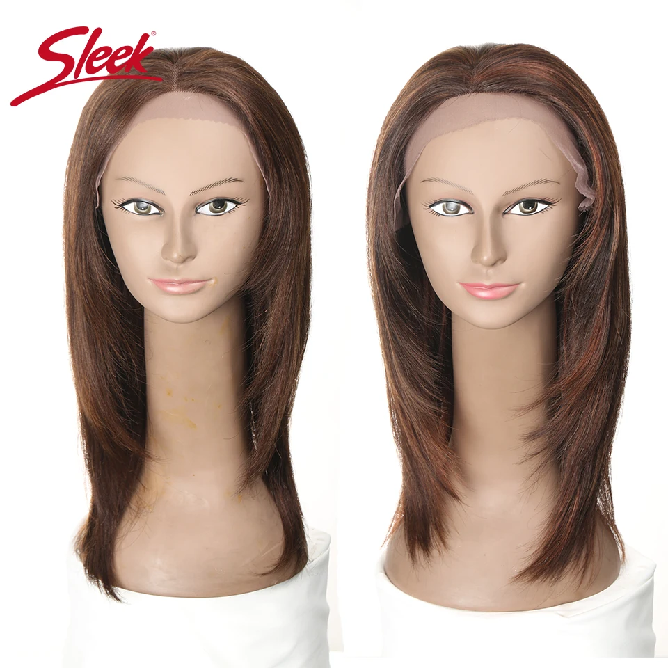 Sleek 13X3 Lace Front Human Hair Wigs Brazilian Blonde DX3147 Highlight P1B/30 P2/33 Red 99J Straight Nature Remy Human Hair Wig