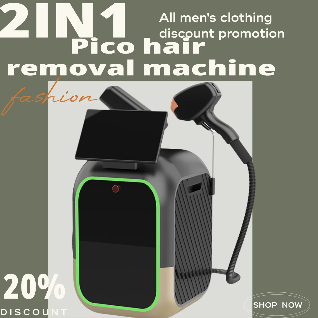 المهنية 2IN1 ديود آلة إزالة الشعر بالليزر بيكو ثانية Q switch1064NM إزالة الوشم 4 موجات 808nm 4000 واط