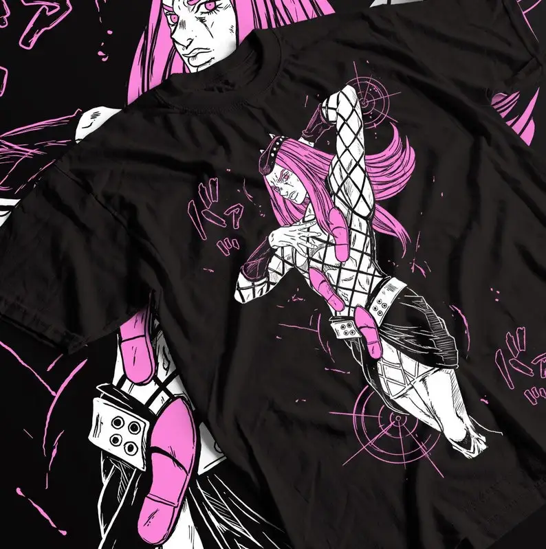 Unisex Heavy Cotton Tee Neon Silhouette - Unisex Shirt for Anime Loversadventure