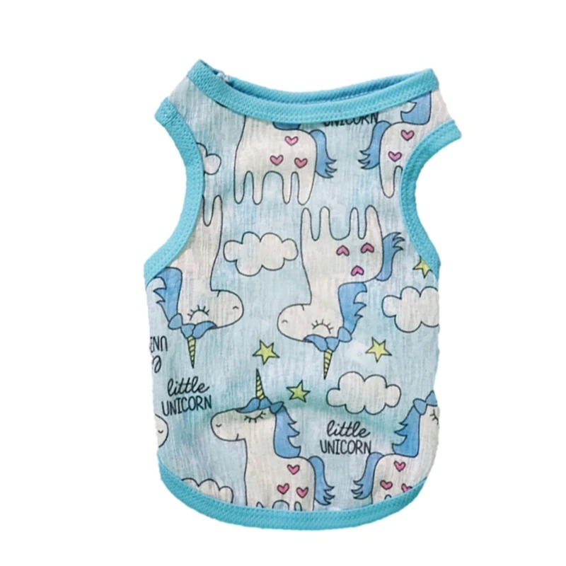 Summer Dogs Cooling Jackets with Cartoon Printed Pet Outdoor Walking and Prevent Heatstroke Vest Summer Dogs Clothes