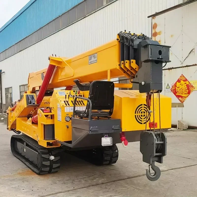 Telescopic 22m 25m Spider Crane 14 Ton 15 Ton China Remote Control Mini Crawler Crane with Long Arm Fly Jib