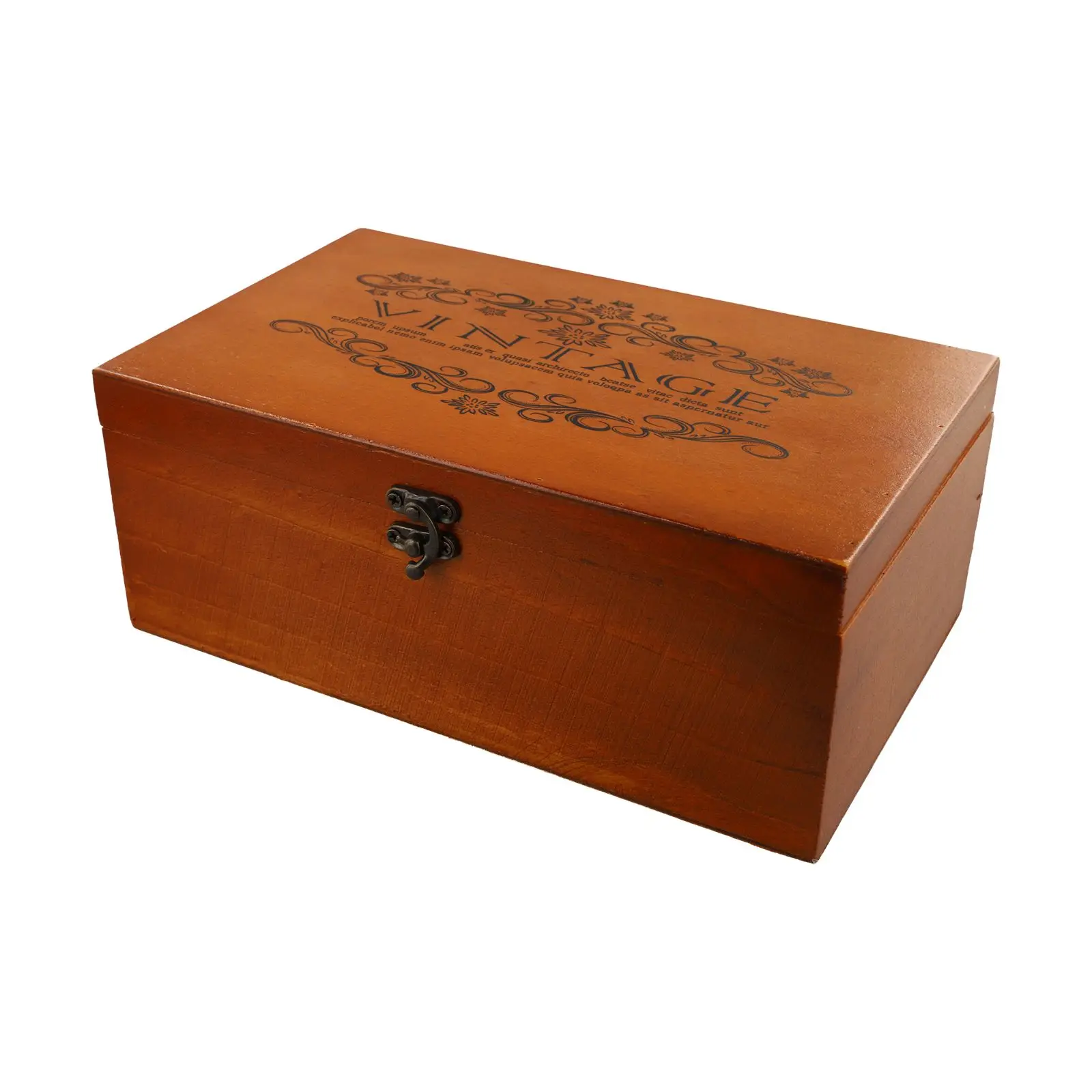 Retro Wooden Storage Box Plain Wood With Lid Multifunction Hinged Boxes Gift Packing Jewelry Case Box Home Sundries Storage Box